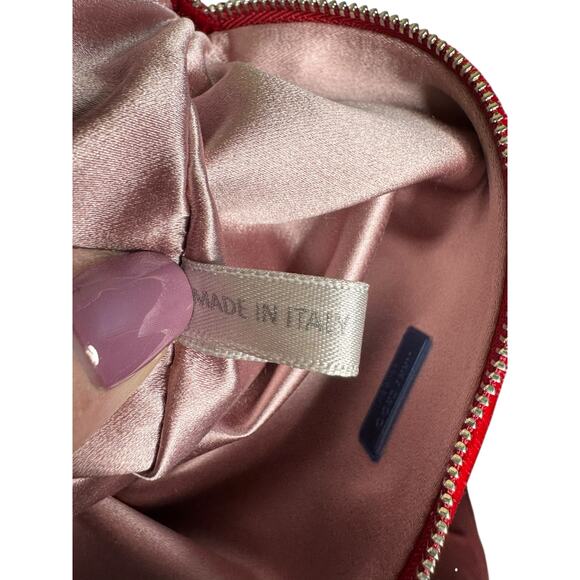 Jimmy Choo NWT Callie Velvet Clutch in Red and Silver - Picture 9 of 10